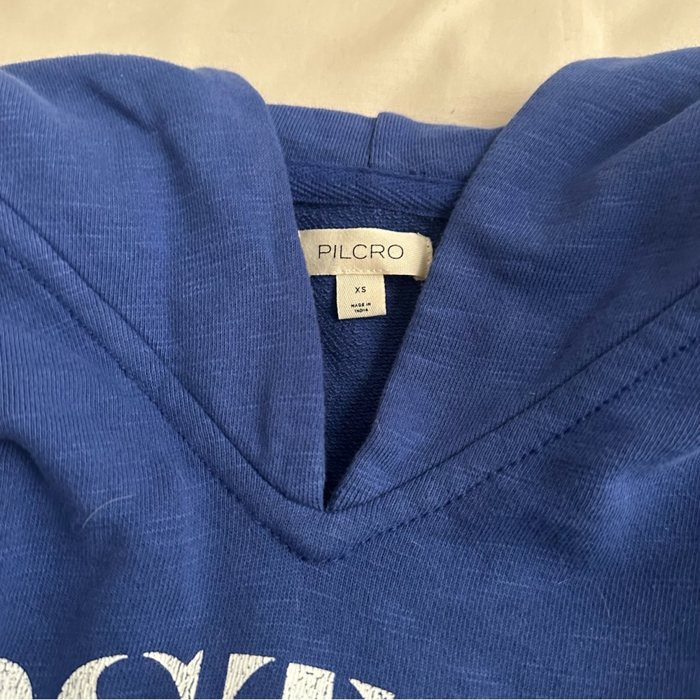 Anthropologie Blue 'UPSTATE VALLEY 1979' Pullover Hoodie - Picture 4 of 6